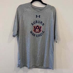 Mens Under Armour Loose Heat Gear Auburn University Tshirt Size XL